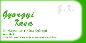 gyorgyi kasa business card